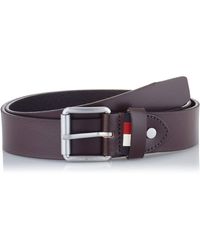 Tommy Hilfiger DOWNTOWN ROLLER BUCKLE 3.5 ADJ Gürtel - Natur