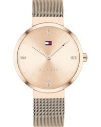 Tommy Hilfiger - Reloj Analógico de Cuarzo para mujer con correa de malla de acero inoxidable color oro rosado - 1782218 - Lyst