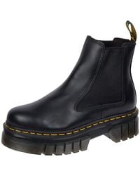 Dr. Martens - Unisex Vegan 2976 Felix Platform Chelsea Boots Black Felix Rub Off - Lyst
