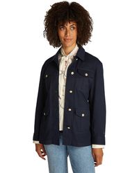 Tommy Hilfiger - Chaqueta tipo camisa Mujer Gold Button Utility con bolsillos en el pecho - Lyst