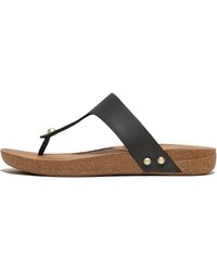 Fitflop - Iqushion Leather Toe-Post Sandals - Lyst