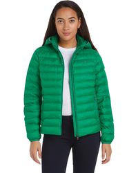 Tommy Hilfiger - Lw Padded Global Stripe Jacket Olympic Green 3xl - Lyst