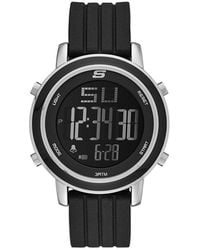 Skechers - Westport Digitaal Quartz Horloge Met Zwarte Siliconen Band Voor Sr6012 - Lyst