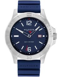 Tommy Hilfiger - Analogue Quartz Watch For Men With Blue Silicone Bracelet - 1791991 - Lyst