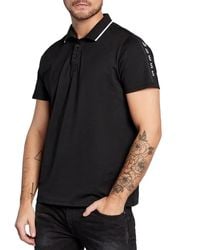 Guess - Essentials Short Sleeve Paul Pique Tape Polo - Lyst