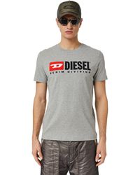 DIESEL - T-shirt With Fleece Logo - Lyst