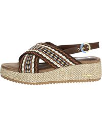 Wrangler - Wl31571a Wedge Sandals Brown Fabric - Lyst