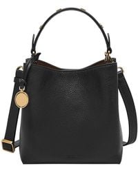 Fossil - Jessie Leather Small Bucket Shoulder Bag With Crossbody Strap Purse Handbag - Lyst