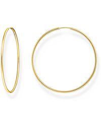 Thomas Sabo - Gold-plated Big Hoop Earrings 925 Sterling Silver - Lyst