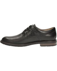 Clarks - Unstructured Lace-up Derby Shoes Unelott Plain Black Leather 12 Uk - Lyst