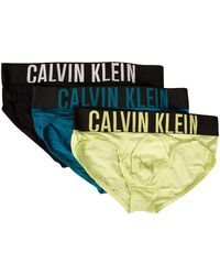 Calvin Klein - Slip Uomo CK Mutande Confezione 3 Capi Cotone Elasticizzato Elastico a Vista logato Articolo NB3607A - Lyst