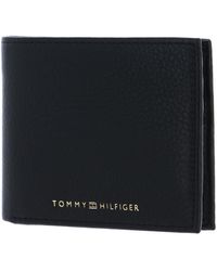 Tommy Hilfiger - Th Premium Leather Mini Cc Wallet Black - Lyst