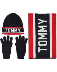 Tommy Hilfiger - Varsity Th Stripe Hat Handschoen En Sjaal Set Beanie - Lyst