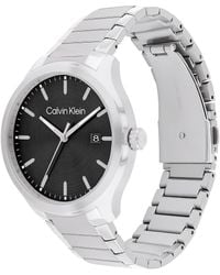 Calvin Klein - Reloj Analógico de Cuarzo para hombre Colección DEFINE Collection con Correa en Acero Inoxidable plateada - Lyst