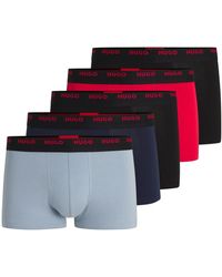 HUGO - Fünfer-Pack Boxershorts Aus Stretch-Baumwolle - Lyst