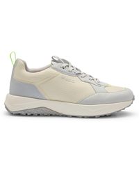 HUGO - S Kane Runn Mixed-material Trainers With Honeycomb Mesh Size 7 - Lyst