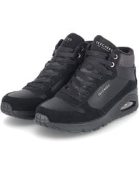 Skechers - 177181 Bbk Veterlaarzen Leer En Synthetisch In Zwart - Lyst