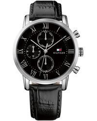 Tommy Hilfiger - Reloj Analógico de Cuarzo multifunción para Hombre con Correa en Piel Negro - 1791401 - Lyst