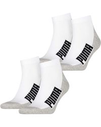 PUMA - Unisex Bwt Kwartsokken Met Demping - Lyst