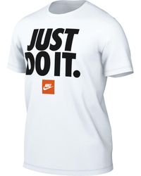 Nike - DZ2989-100 M NSW Tee Fran JDI Verbiage T-Shirt White Größe 2XL - Lyst