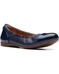Clarks - , Rena Jazz Flat, Navy, 6.5 - Lyst