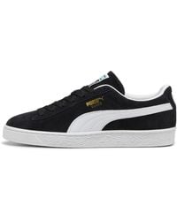 PUMA - Suede Classic Sneakers Trainers Black- White Size Uk 7.5 - Lyst