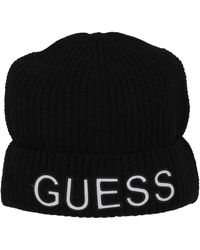 Guess - Cappello Hat Cuffia ZUCCOTTO Lana Invernale Berretto Uomo Logo M3BZ18Z39B0 Taglia Unica Colore Principale Black - Lyst