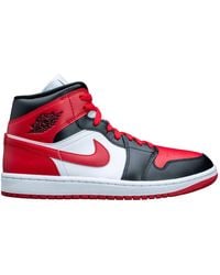 Nike Air Jordan 1 Mid Womens Fashion Trainers In White Lemon 7.5 Uk in Metallic Lyst
