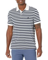 Nautica - Classic Fit 100% Cotton Soft Short Sleeve Stripe Polo Shirt - Lyst