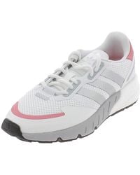 adidas - Originals Zx 1k Boost Low Laufschuhe Sneaker Weiß/Silber/Rosa 40 - Lyst