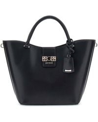 Guess - Sac à main sac à épaule bandoulière Jane Tote Bag Black noir - Lyst