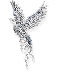 Thomas Sabo - Phönix-Anhänger aus 925er Sterling-Silber mit Blauen Steinen - Lyst