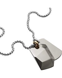 DIESEL - Necklace For Double Dogtags - Lyst