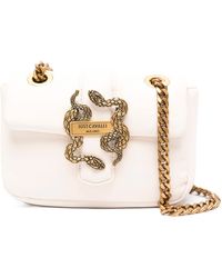 Just Cavalli - Borsa a tracolla panna da donna con maxi fibbia UNI - Lyst