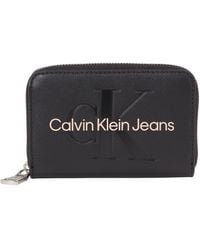 Calvin Klein - Jeans Portemonnaie Sculpted Med Zip Mono Klein - Lyst