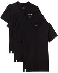 Lacoste - T- Essentials Shirt mit V-Ausschnitt - Lyst
