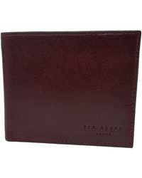 Ted Baker - S Colo/hafan Colour Internal Bifold Wallet In Red Leather - Lyst