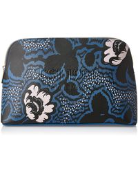 Ted Baker - Dallcon Graphic Floral Washbag Toiletry Bag In Dark Blue - Lyst