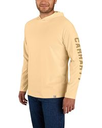 Carhartt - Big & Tall Force Relaxed Fit Midweight Long-sleeve Logo Graphic Hooded T-shirt - Lyst