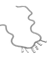 DIESEL - Collana a catena da uomo in acciaio - Lyst