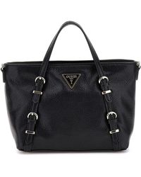 Guess - Levia Mini Satchel Black - Lyst