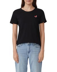 S.oliver - Jersey-T-Shirt mit Stickerei - Lyst