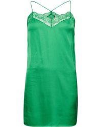 Superdry - Satin Cami Mini Slip Dress W8011420A Kelly Green 8 Mujer - Lyst