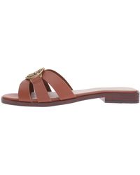 Guess - Leather Slide Sandal - Lyst