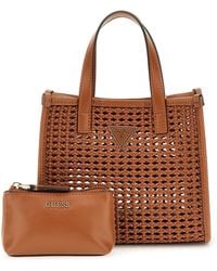 Guess - Handtasche Umhängetasche Brigitta Mini 2 in 1 Tote Cognac braun - Lyst