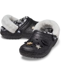 Crocs™ - Adult Classic Glitter Lined Clogs | Fuzzy Slippers - Lyst