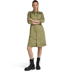 G-Star RAW - Fitted Shirt Dress Long Sleeve - Lyst