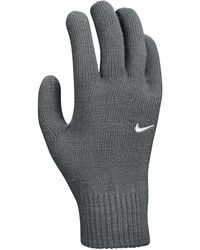 Nike - Swoosh Knit 2.0 Handschuhe Grau/Weiß -S/M - Lyst