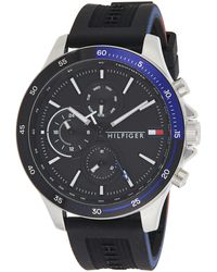 Tommy Hilfiger S Multi Wijzerplaat Quartz Horloge Bank - Zwart