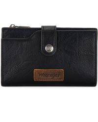 Wrangler - Wallet For Bifold Card Holder With Zipper Pocket Ladies Clutch Purse - Lyst